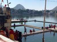 Holy site in Pushkar, India