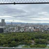 The impressive castle in Osaka