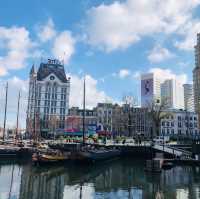 荷蘭🇳🇱鹿特丹 Rotterdam 🍦🍨吃冰淇淋欣賞美好風景🟨⬜️立體方塊屋 Cube Houses 