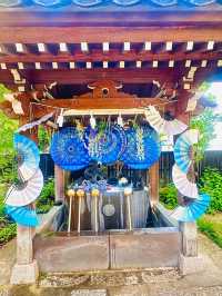 【紫陽花に変化‼️花手水で有名の法輪寺】