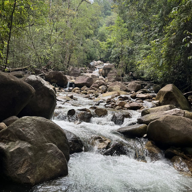 One of the most dramatic waterfall in Malaysia - Chemerong Waterfall