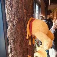 Whimsical Solo Date at the Winnie the Pooh Theme Café in Itaewon!** 🍯🐻