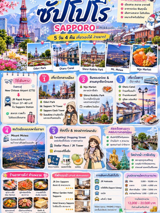  札幌（Sapporo）5天4夜旅遊計劃