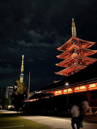 《日本🇯🇵東京淺草寺 日與夜，附求籤教學》