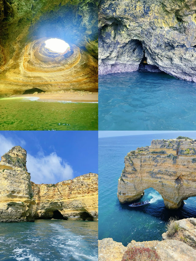 📍 葡萄牙法魯 | 乘船探索夢幻愛心岩洞 🚤❤️