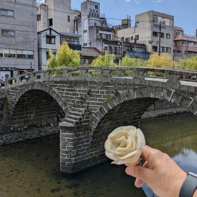 眼鏡橋帰りに寄り道した【長崎大神宮】と【松翁軒 和菓子調達所】と【ちりんちりんアイス】