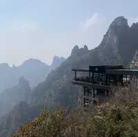 Drinking iced latte on top of Baishi Mountain