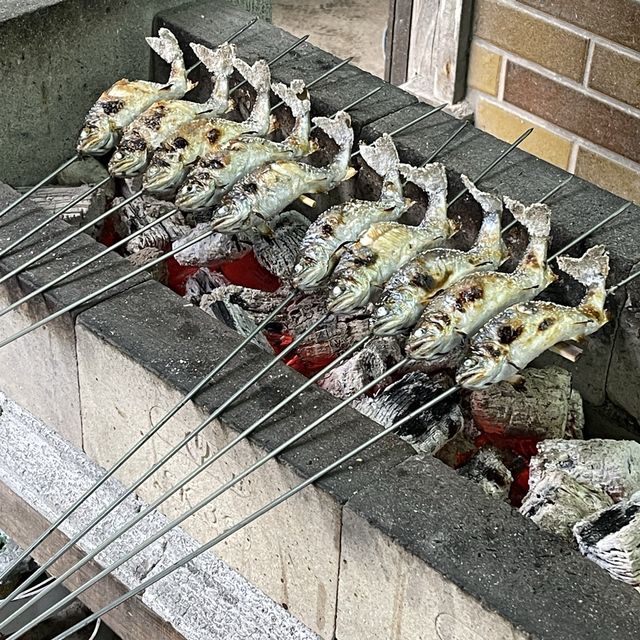 兵庫・丹波　あまごつかみ取りからのあまご尽くし