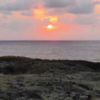 蘭嶼美景，郎島日落。