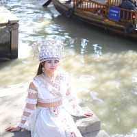 แต่งชุดจีนที่เมือง zhujiajiao ชานเมืองเซี่ยงไฮ้