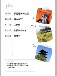 [京都]1日で大満喫✨京都定番観光