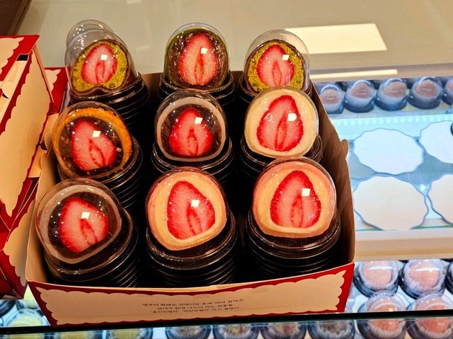 Plushy Strawberry Mochi in Hongdae