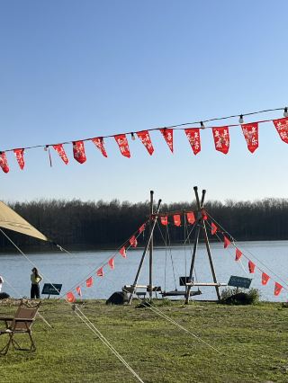 상하이 펑셴 RV 캠핑 자연경관 일몰 🌅