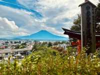 🏔「鳥居、五重塔與富士山同框，這就是日本最經典的風景。」