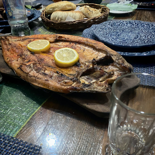 Enjoying fish farel during vocation 