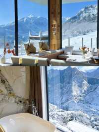 川西甲居藏寨｜私湯酒店把雪山搬進房間