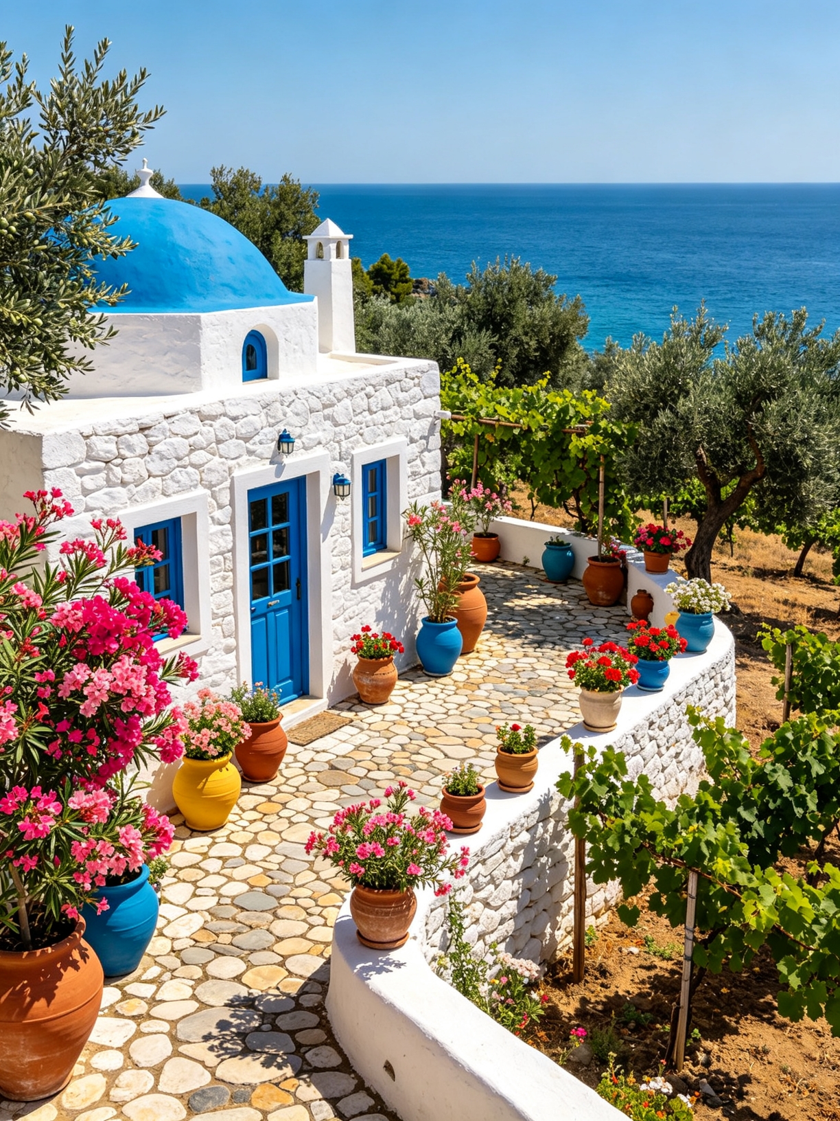 Stayed in a stone courtyard on the cliff edge of the old town—so healing