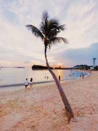Siloso Beach with White Sand In Singapore