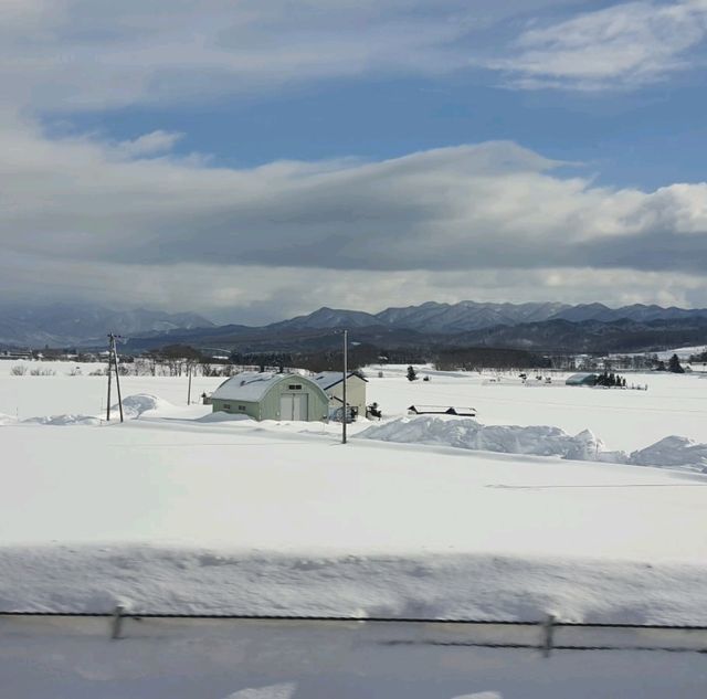 北海道冬季－被雪覆蓋的三笠市與桂澤湖