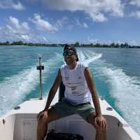 Cruising the Azure blue waters of Maldives 
