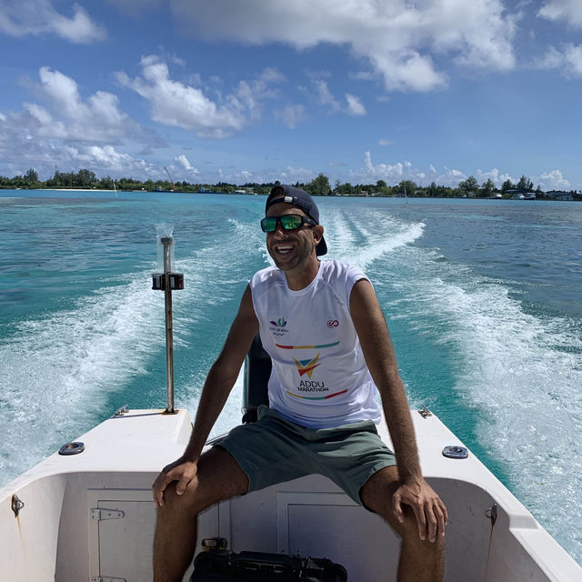 Cruising the Azure blue waters of Maldives 