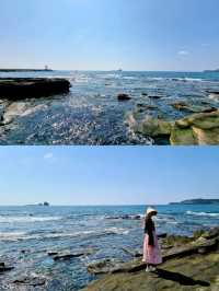 🇰🇷 Layered Beach Rock at Sagye Beach, Jeju Island