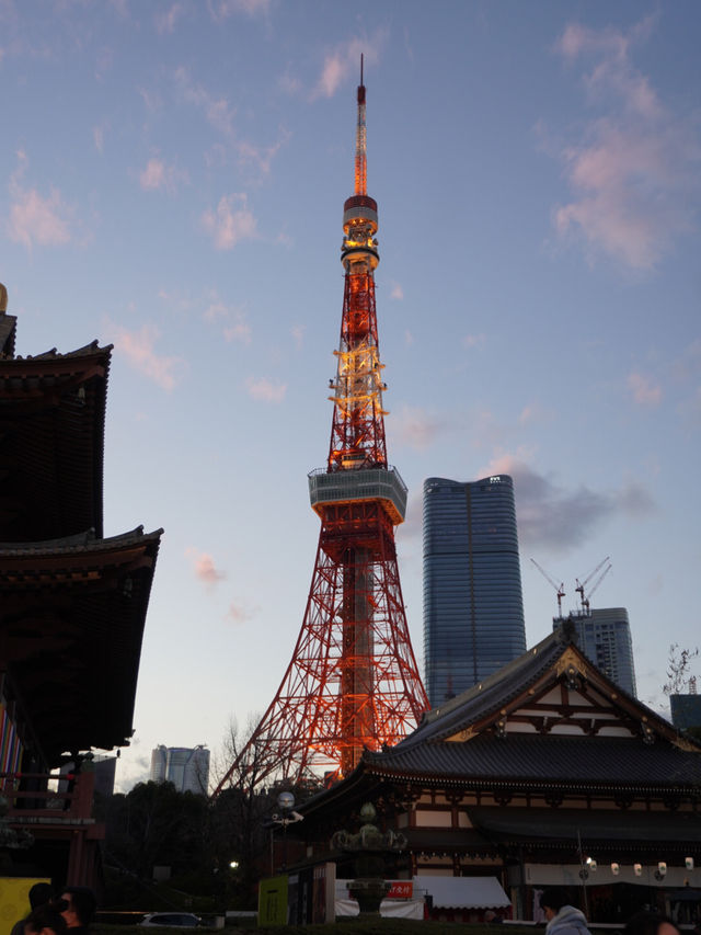 📍 東京跨年夜｜增上寺遇見最美鐵塔