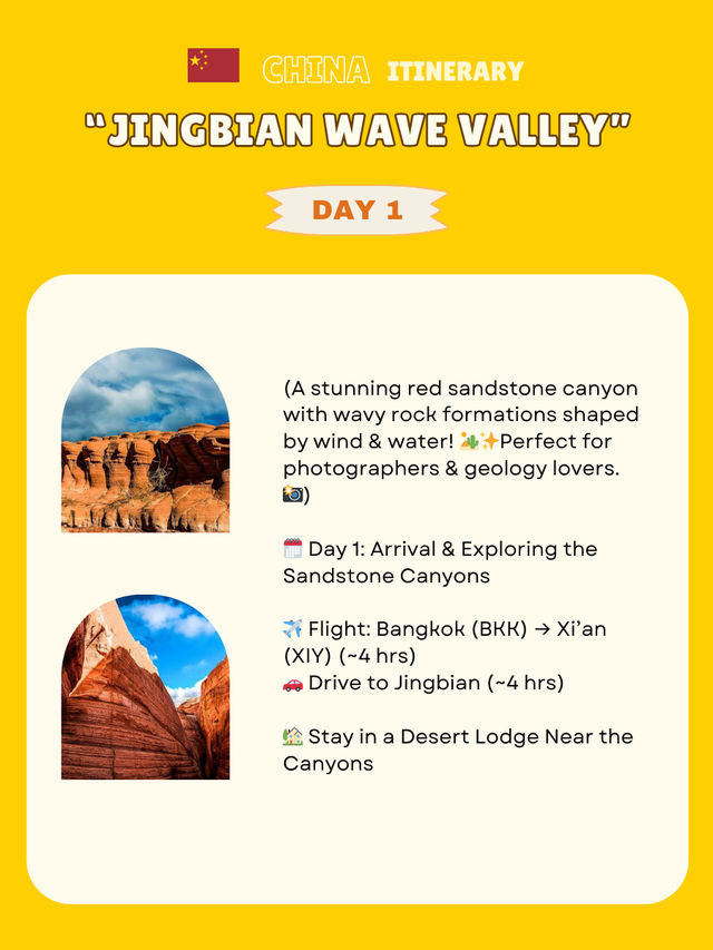 Jingbian Wave Valley itinerary 