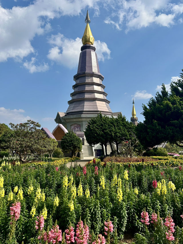 【花と歴史が織りなす美しき仏塔】Twin Pagodasナパメートニドン＆ナパポンプミスリ