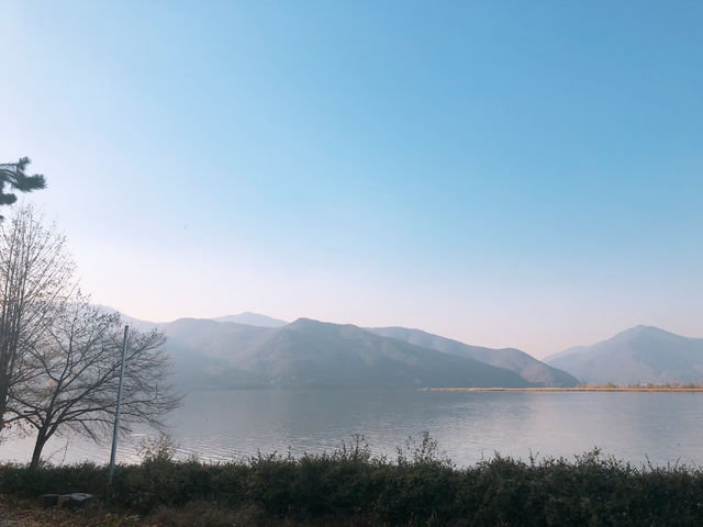 양떼목장 가는길에 들린 조안 강변