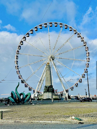搭乘巨型摩天輪，欣賞比利時城市美景