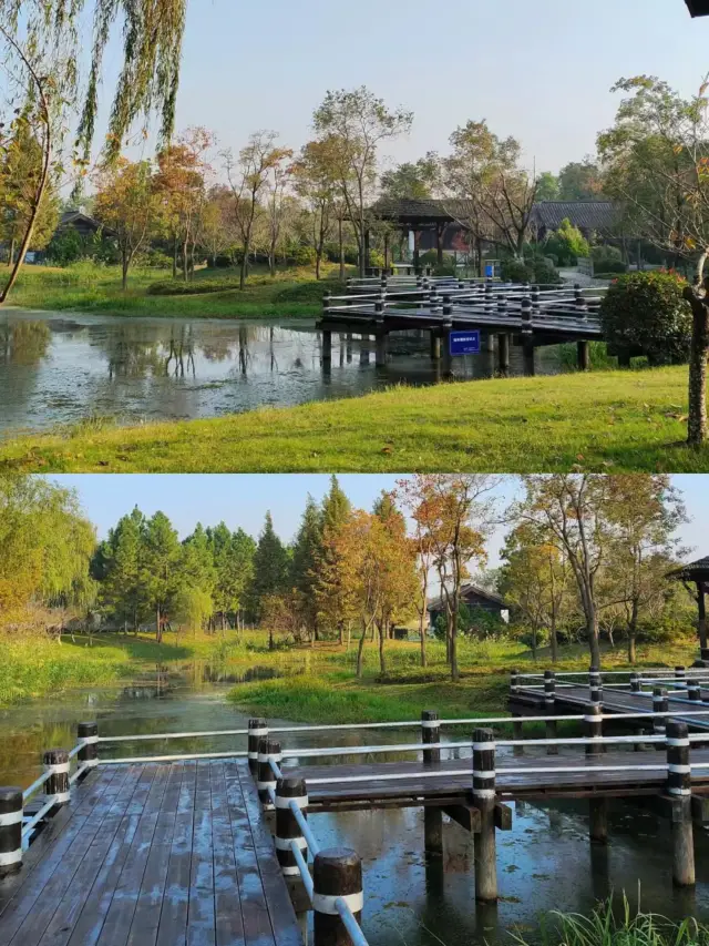 หนึ่งในสวนสาธารณะฟรีในอู๋ซีคือสวนสาธารณะที่เปียกปูนแม่น้ำ Shangxian
