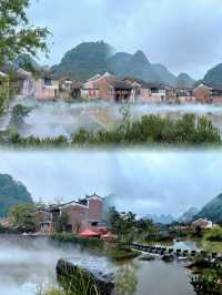 永州江永｜依山傍水的上甘棠村。