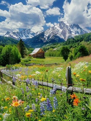 My Altay | Snow-Capped Mountains, Log Cabins, Meadows, and Flower Fields