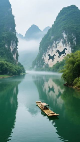 Guilin's landscape: Enjoy a boat ride on the Li River, a scene straight out of an ink painting.
