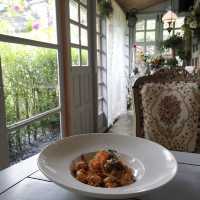 รีวิว The Flora Cottage 🏡🍰🍃🍝 #นนทบุรี