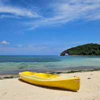 Clear blue waters and white sandy beaches