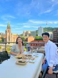 명동성당과 남산타워가 보이는 루프탑 와인바🍷 명동 테트