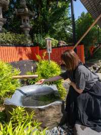 🐶OK✨知ってた？八坂神社に美容水がある✨気になるところに浸すだけ✨この夏ぜひ💫