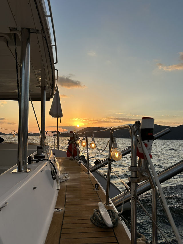 통영 일몰보며 요트타기⛵️