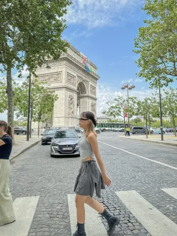 法國巴黎現在流行凱旋門 Arc de Triomphe 景觀