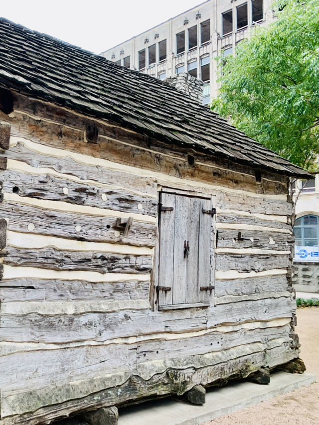 Explore the Pioneer Cabin at Dallas County Historical Plaza