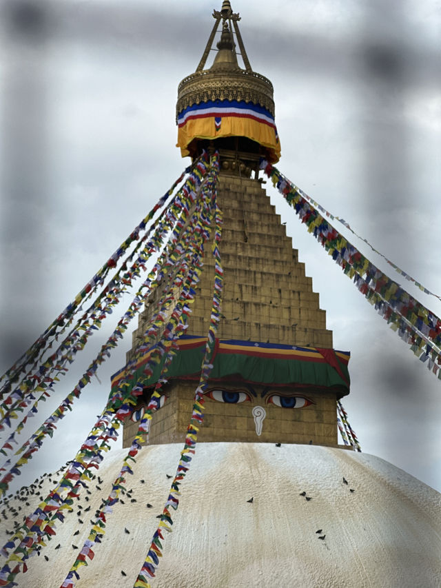 Buddha stupa vibrant center of Buddhism 