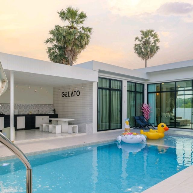 "Gelato Pool Villa" ที่พักสวย สะอาด ใกล้หาดชะอำ