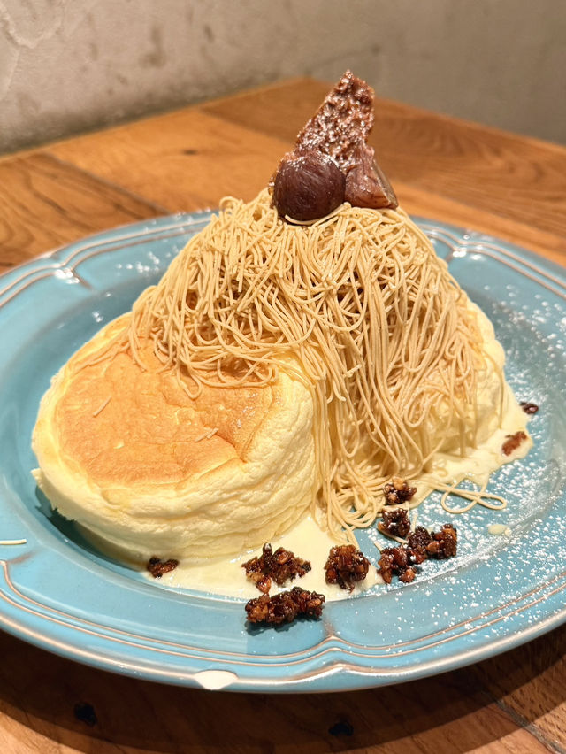 【名古屋観光】和栗たっぷり秋限定モンブランパンケーキ🍂ˎˊ˗
