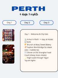 Perth 4 days itinerary for food lover🤏🏼