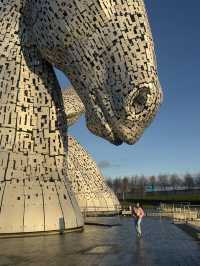 The Kelpies, located in The Helix Park, near Falkirk Scotland 
