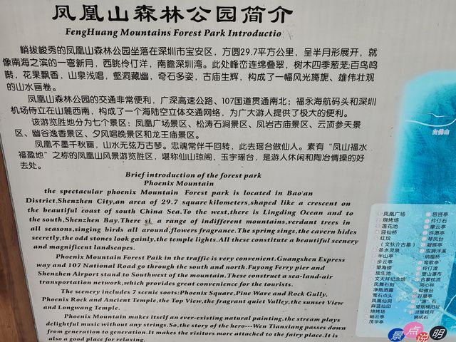 攀登深圳十峰之一的鳳凰山