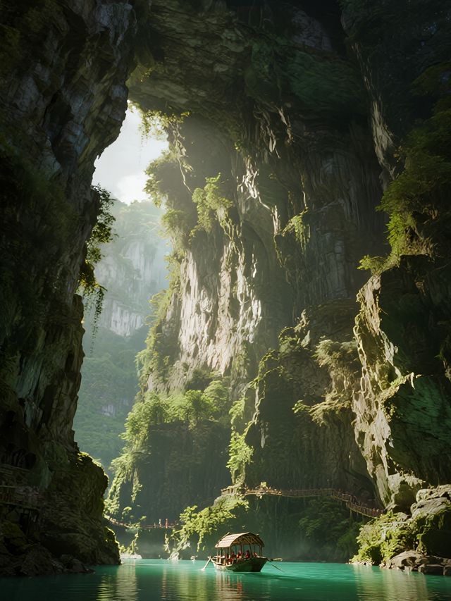 廣西通靈大峽谷親子遊探秘侏羅紀！娃見桫欏超興奮