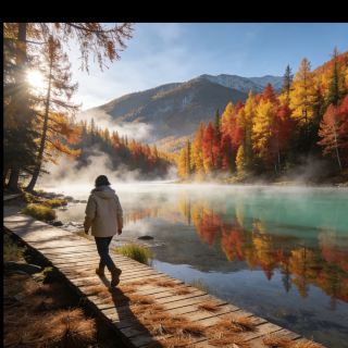 新疆喀納斯值得一生奔赴！秋天的彩林配徒步，夜晚躺看銀河落山野